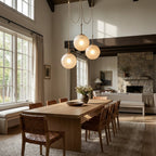 Maren Multi-Globe Ribbed Opal Glass Chandelier