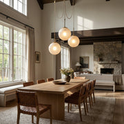 Maren Multi-Globe Ribbed Opal Glass Chandelier