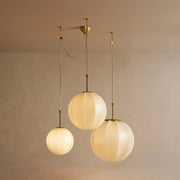 Maren Multi-Globe Ribbed Opal Glass Chandelier