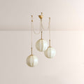 Maren Multi-Globe Ribbed Opal Glass Chandelier