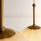 Maren Multi-Globe Ribbed Opal Glass Chandelier