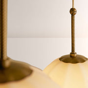 Maren Multi-Globe Ribbed Opal Glass Chandelier