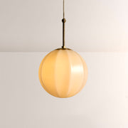 Maren Ribbed Opal Glass Pendant Light 12