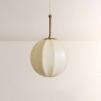 Maren Ribbed Opal Glass Pendant Light 12"D 16"D 20"D