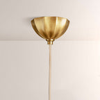 Maren Ribbed Opal Glass Pendant Light 12"D 16"D 20"D