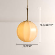 Maren Ribbed Opal Glass Pendant Light 12