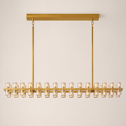 Avelune LED Rectangular Crystal Chandelier 54”W