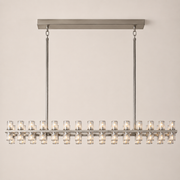 Avelune LED Rectangular Crystal Chandelier 54”W
