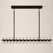 Avelune LED Rectangular Crystal Chandelier 54”W