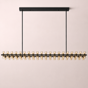Avelune LED Rectangular Crystal Chandelier 72”W