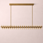 Avelune LED Rectangular Crystal Chandelier 72”W
