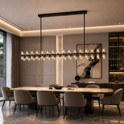 Avelune LED Rectangular Crystal Chandelier 72”W