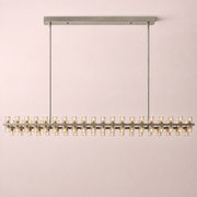 Avelune LED Rectangular Crystal Chandelier 72”W