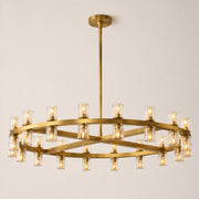 Avelune LED Round Crystal Chandelier 36“D