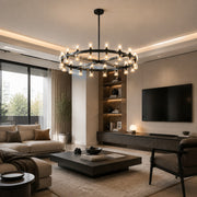 Avelune LED Round Crystal Chandelier 36“D