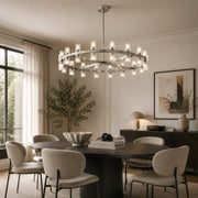 Avelune LED Round Crystal Chandelier 36“D
