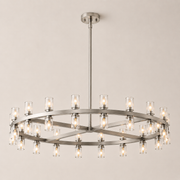 Avelune LED Round Crystal Chandelier 48“D