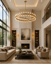Avelune LED Round Crystal Chandelier 60“D