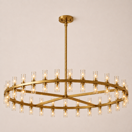 Avelune LED Round Crystal Chandelier 60“D