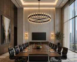 Avelune LED Round Crystal Chandelier 60“D