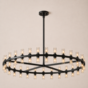 Avelune LED Round Crystal Chandelier 60“D