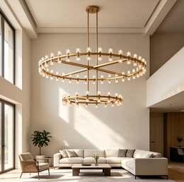 Avelune LED Round Two Tier Chandelier 60