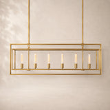 Breckton Glass Rectangular Chandelier 54