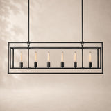 Breckton Glass Rectangular Chandelier 54