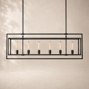 Breckton Glass Rectangular Chandelier 54