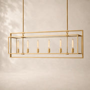 Breckton Glass Rectangular Chandelier 54
