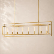 Breckton Glass Rectangular Chandelier 72
