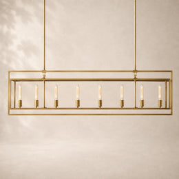 Breckton Glass Rectangular Chandelier 72