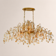 Briony 10 Lights Gold Glass Chandelier 45