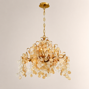 Briony 11 Lights Gold Floral Glass Chandelier 33