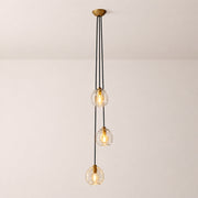 Elowen Organic Clear Bubble Glass Cascade Pendant