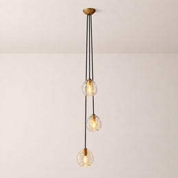 Elowen Organic Clear Bubble Glass Cascade Pendant