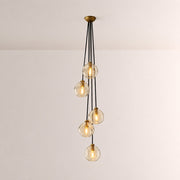 Elowen Organic Clear Bubble Glass Cascade Pendant