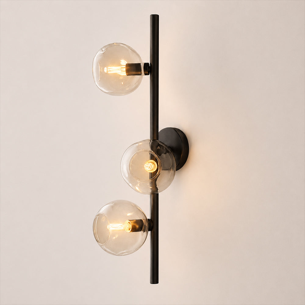 Elowen Organic Clear Bubble Glass Cascade Wall Sconce