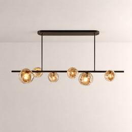 Elowen Organic Clear Bubble Glass Linear Chandelier