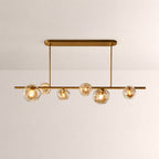 Elowen Organic Clear Bubble Glass Linear Chandelier