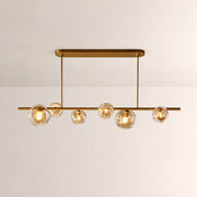 Elowen Organic Clear Bubble Glass Linear Chandelier