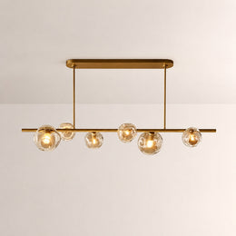 Elowen Organic Clear Bubble Glass Linear Chandelier