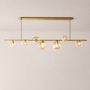 Elowen Organic Clear Bubble Glass Linear Chandelier