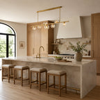 Elowen Organic Clear Bubble Glass Linear Chandelier