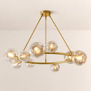 Elowen Organic Clear Bubble Glass Ring Round Chandelier