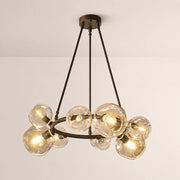 Elowen Organic Clear Bubble Glass Ring Round Chandelier