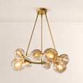 Elowen Organic Clear Bubble Glass Ring Round Chandelier