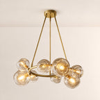Elowen Organic Clear Bubble Glass Ring Round Chandelier