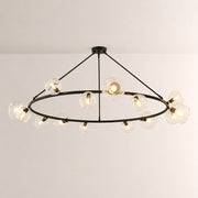 Elowen Organic Clear Bubble Glass Ring Round Chandelier