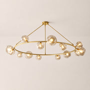 Elowen Organic Clear Bubble Glass Ring Round Chandelier